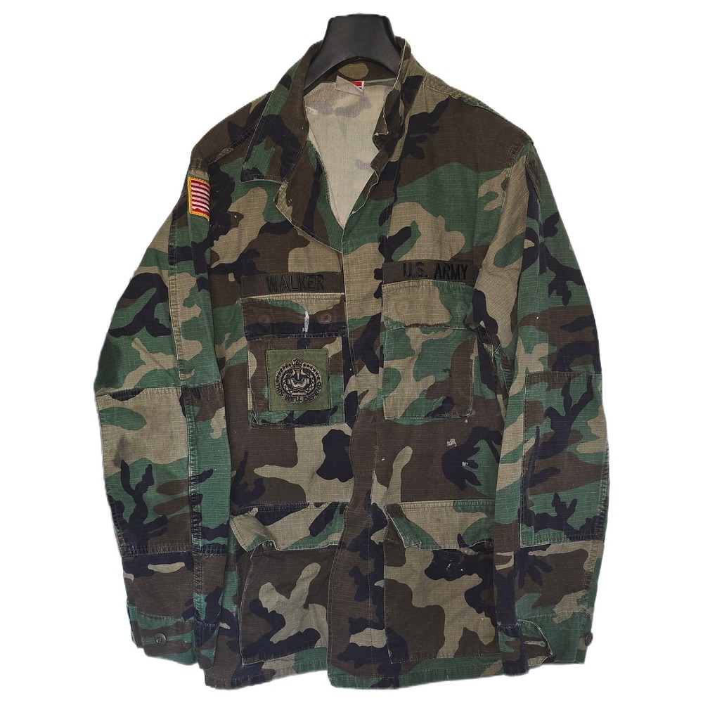 Propper US Army Woodland Camo Combat Coat Jacket Large Long Cotton Ripstop BDU